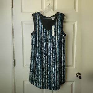 DKNY, Large, blue-black & white, dress